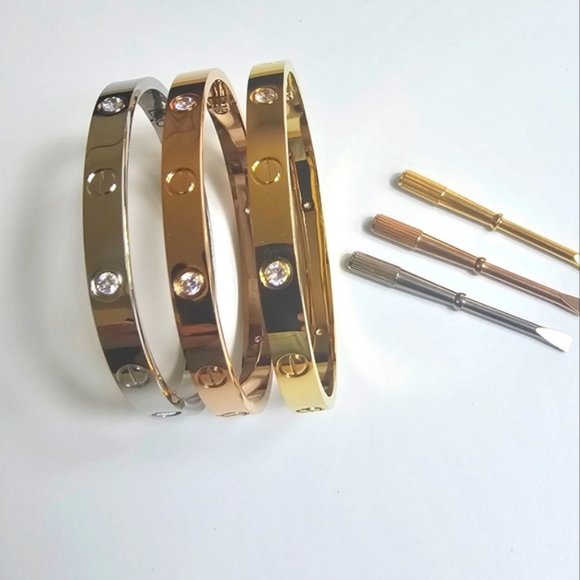 Brand New Bracelets with 3 Screwdrivers Love Bangles Set of 3 - Picture 1 of 4